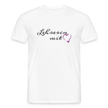 Lehrerin mit Herz - Männer T-Shirt - Weiß - Vorne - AI Model Male 178 dark (178cm)