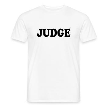 Judge - Männer T-Shirt - Weiß - Vorne - AI Model Male 178 dark (178cm)