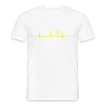 GESCHENK - EKG HERZLINIE COBRA SCHLANGE yellow - Männer T-Shirt - Weiß - Vorne - AI Model Male 178 dark (178cm)