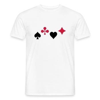 Pik Ass Herz Poker Blackjack Symbol Karten Kasino - Männer T-Shirt - Weiß - Vorne - AI Model Male 178 dark (178cm)