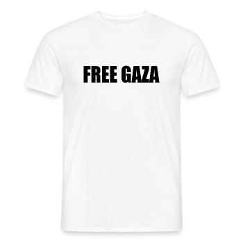 Free gaza - T-shirt homme - blanc - Devant - AI Model Male 178 dark (178cm)