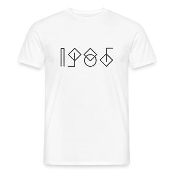 Year of birth 1986 - Men's T-Shirt - white - Front - AI Model Male 178 dark (178cm)