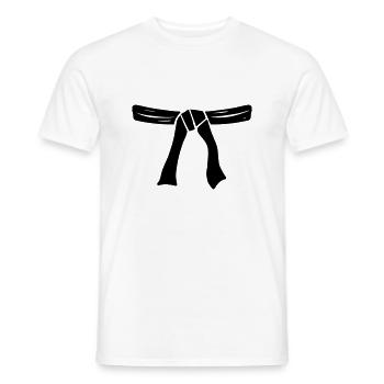 Judo Belt Symbol Judoka - Men's T-Shirt - white - Front - AI Model Male 178 dark (178cm)