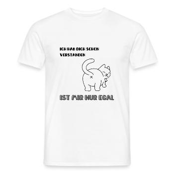 Ich hab dich schon verstanden ist mir nur egal - Männer T-Shirt - Weiß - Vorne - AI Model Male 178 dark (178cm)