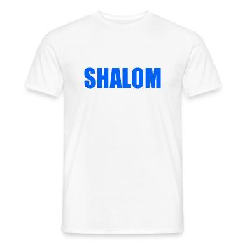 Shalom - T-shirt homme - blanc - Devant - AI Model Male 178 dark (178cm)