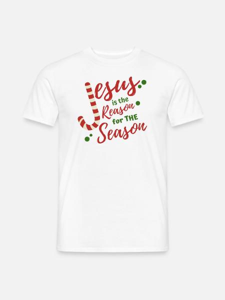 jesus is the reason for the season - Men's T-Shirt - white