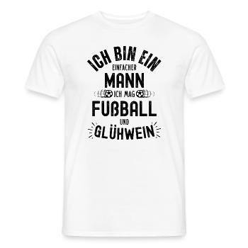 Fußball Fussball lustiger Spruch Deutschland - Männer T-Shirt - Weiß - Vorne - AI Model Male 178 dark (178cm)