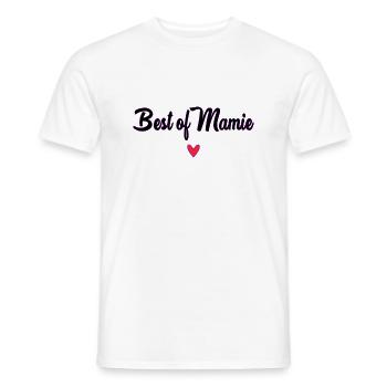 BONNE FÊTE. COEUR. BONNE FÊTE MAMAN. MAMAN - T-shirt homme - blanc - Devant - AI Model Male 178 dark (178cm)