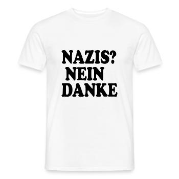 Nazis nein danke - Männer T-Shirt - Weiß - Vorne - AI Model Male 178 dark (178cm)