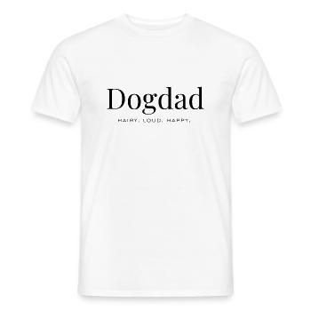 Papa chien – Poilu. Fort. Content. - T-shirt homme - blanc - Devant - AI Model Male 178 dark (178cm)