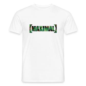 Fresh MAXIMAL lettering - Men's T-Shirt - white - Front - AI Model Male 178 dark (178cm)