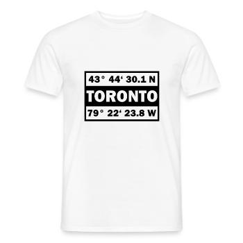 Toronto coordonne la Ville Canada Toronto - T-shirt homme - blanc - Devant - AI Model Male 178 dark (178cm)