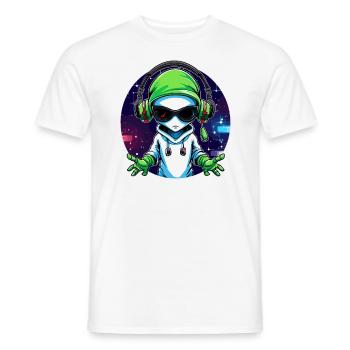 EDM Music Lover Party Rave Alien Festival - Men's T-Shirt - white - Front - AI Model Male 178 dark (178cm)