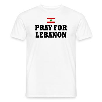 Pray for lebanon - T-shirt homme - blanc - Devant - AI Model Male 178 dark (178cm)