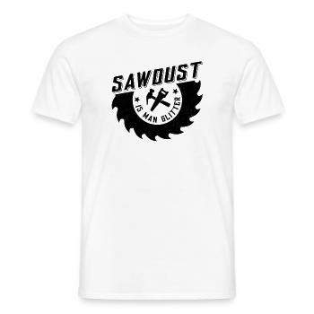 Sawdust is man glitter - T-shirt homme - blanc - Devant - AI Model Male 178 dark (178cm)