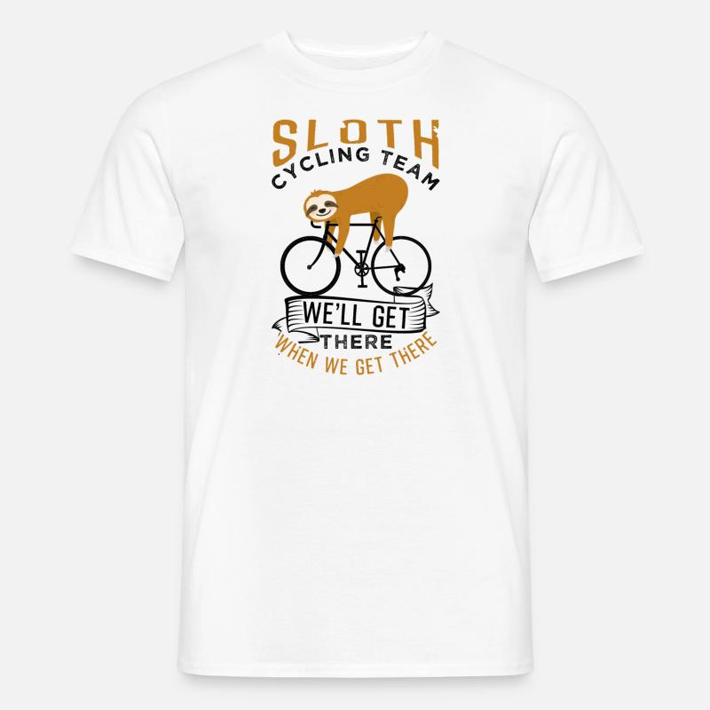 Sloth Cycling Team - Männer T-Shirt - Weiß