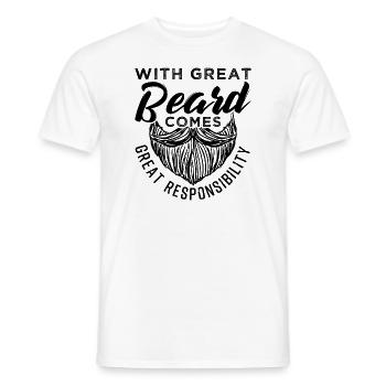 With Great Beard Comes Great Responsibility Gift - Männer T-Shirt - Weiß - Vorne - AI Model Male 178 dark (178cm)