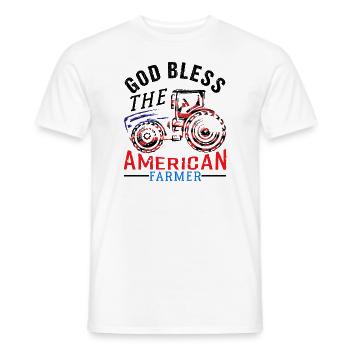 God Bless The American Farmer Tractor - Männer T-Shirt - Weiß - Vorne - AI Model Male 178 dark (178cm)