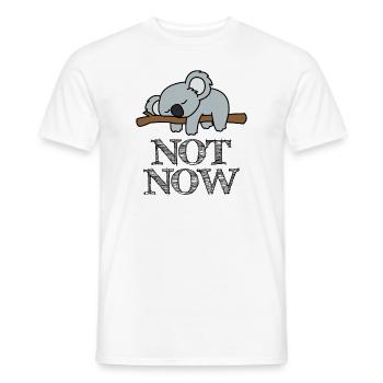 Not Now Koala Life - Men's T-Shirt - white - Front - AI Model Male 178 dark (178cm)