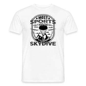 Skydive Funny Sports Gift Skydiving - Männer T-Shirt - Weiß - Vorne - AI Model Male 178 dark (178cm)