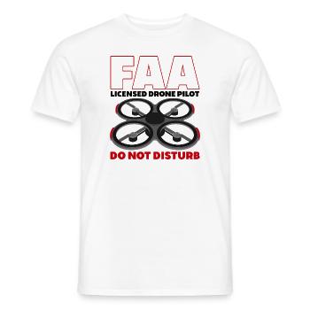 FAA Licensed Drone Pilot - Men's T-Shirt - white - Front - AI Model Male 178 dark (178cm)