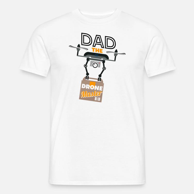 Dad The Drone Master - Männer T-Shirt - Weiß