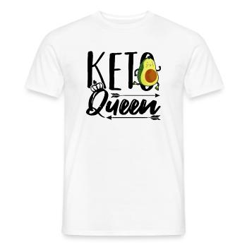 Keto Queen Low Carb Lifestyle Diet Dietian Women - Men's T-Shirt - white - Front - AI Model Male 178 dark (178cm)