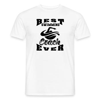 Nager natation amateur de sport - T-shirt homme - blanc - Devant - AI Model Male 178 dark (178cm)