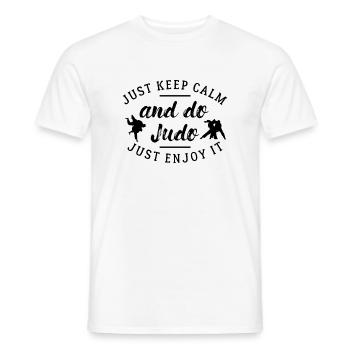 Judo Fighter Martial Arts Fan Lover Sport judoka - Men's T-Shirt - white - Front - AI Model Male 178 dark (178cm)