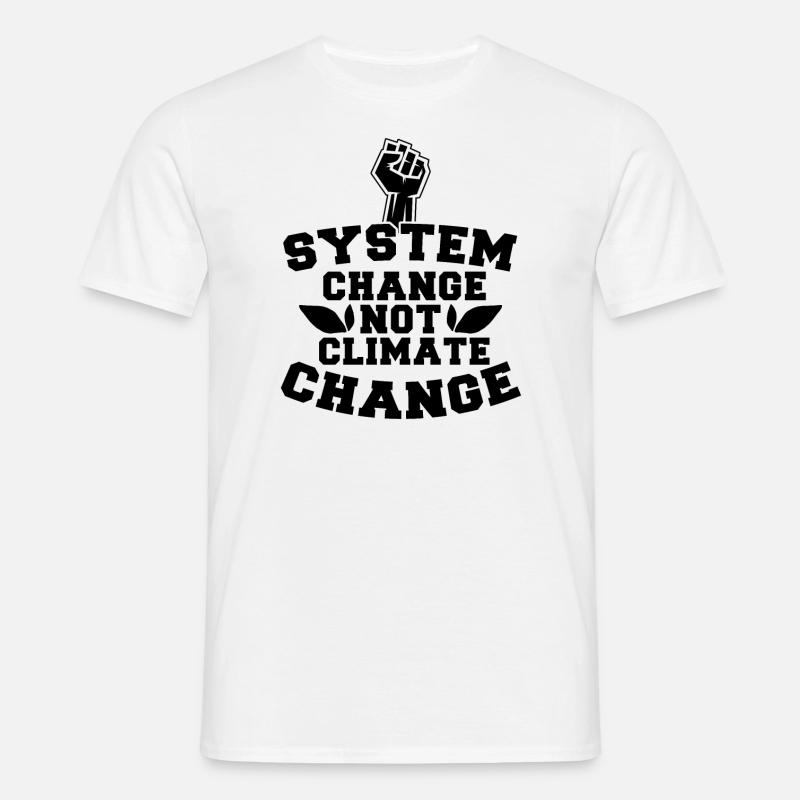 System Change Not Climate Change - Männer T-Shirt - Weiß