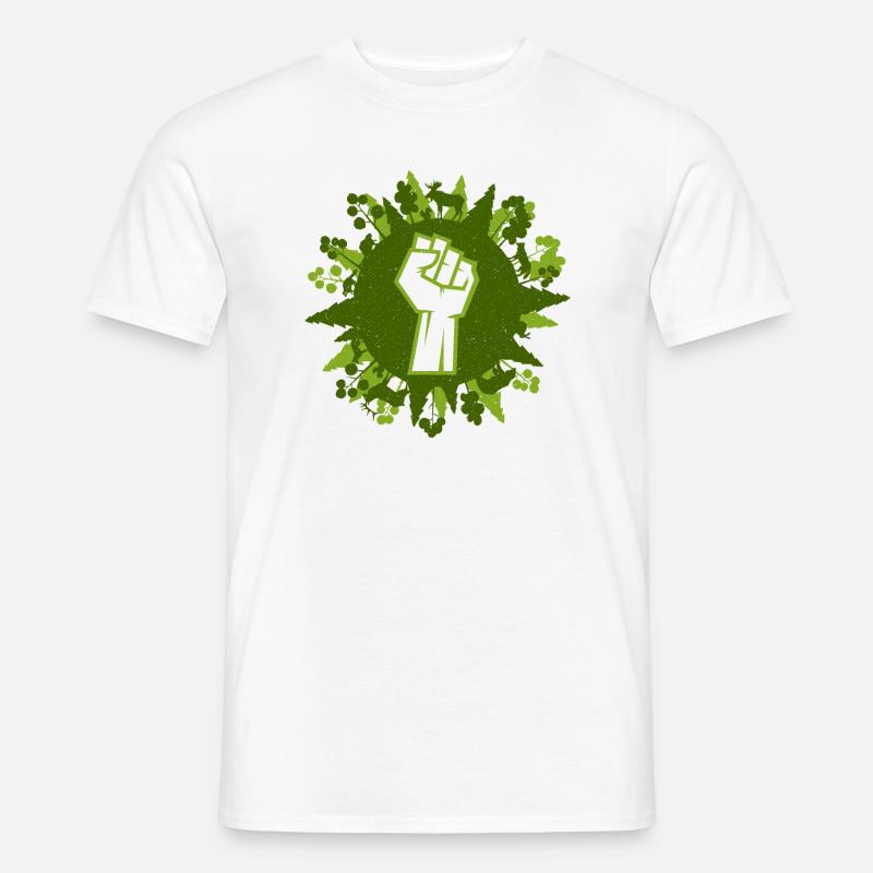 Eco Friendly Protest - Männer T-Shirt - Weiß