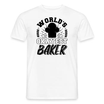 World's Okayest Baker - Männer T-Shirt - Weiß - Vorne - AI Model Male 178 dark (178cm)