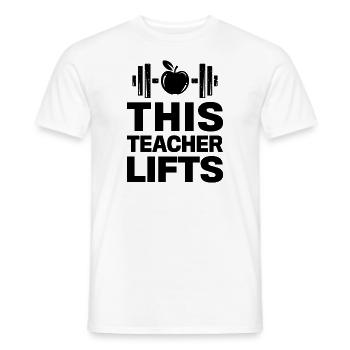 Ce professeur soulève des cadeaux drôles de professeur - T-shirt homme - blanc - Devant - AI Model Male 178 dark (178cm)