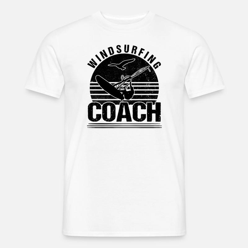 Windsurfing Coach - Männer T-Shirt - Weiß