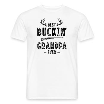 Best Buckin' Grandpa Ever - Men's T-Shirt - white - Front - AI Model Male 178 dark (178cm)