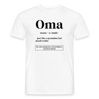 Oma Definition - Mother's Day Gift - Men's T-Shirt - white - Front - AI Model Male 178 dark (178cm)