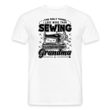 Sewing And Being A Grandma - T-shirt homme - blanc - Devant - AI Model Male 178 dark (178cm)