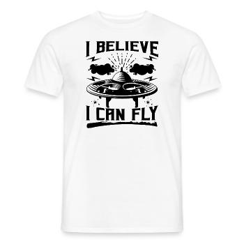 I Believe I Can Fly Funny Drone Memes - Men's T-Shirt - white - Front - AI Model Male 178 dark (178cm)
