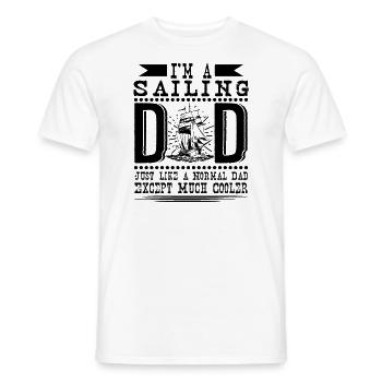 Cool Sailing Dad Funny Sailor Quotes - Men's T-Shirt - white - Front - AI Model Male 178 dark (178cm)