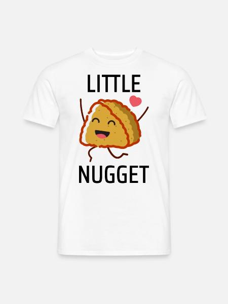 Pieni kana nugget pikaruoka hauska sanonta - Mænd T-shirt - hvid
