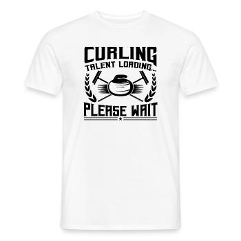 Curling Talent Loading Please Wait - Men's T-Shirt - white - Front - AI Model Male 178 dark (178cm)