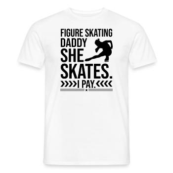 Figure Skating Daddy Funny Ice Skater - Männer T-Shirt - Weiß - Vorne - AI Model Male 178 dark (178cm)