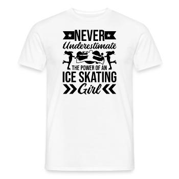 The Power Of An Ice Skating Girl - Männer T-Shirt - Weiß - Vorne - AI Model Male 178 dark (178cm)