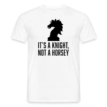 It's A Knight Not A Horsey - Männer T-Shirt - Weiß - Vorne - AI Model Male 178 dark (178cm)