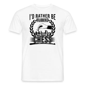 I'd Rather Be Playing Chess - Men's T-Shirt - white - Front - AI Model Male 178 dark (178cm)