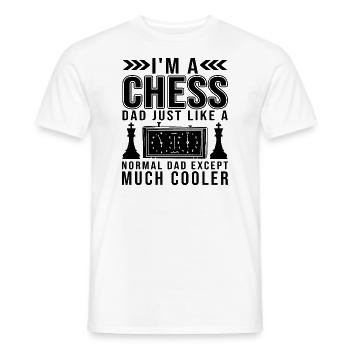 Cool Chess Dad Funny Chess Player Quotes - Men's T-Shirt - white - Front - AI Model Male 178 dark (178cm)