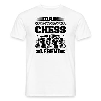 Dad The Man The Myth The Chess Legend - Männer T-Shirt - Weiß - Vorne - AI Model Male 178 dark (178cm)