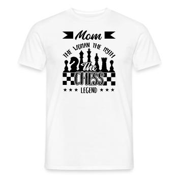 Mom The Woman The Myth The Chess Legend - Männer T-Shirt - Weiß - Vorne - AI Model Male 178 dark (178cm)