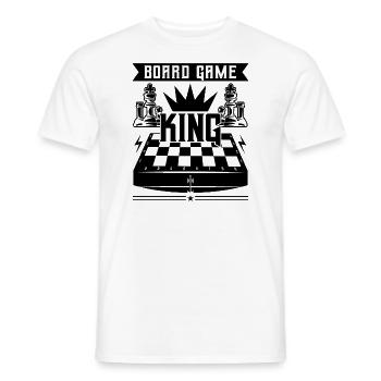 Board Game King Funny Chess Player Quotes - Männer T-Shirt - Weiß - Vorne - AI Model Male 178 dark (178cm)