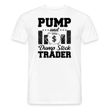 Pump and Dump Stock Trader Drôle de trading - T-shirt homme - blanc - Devant - AI Model Male 178 dark (178cm)